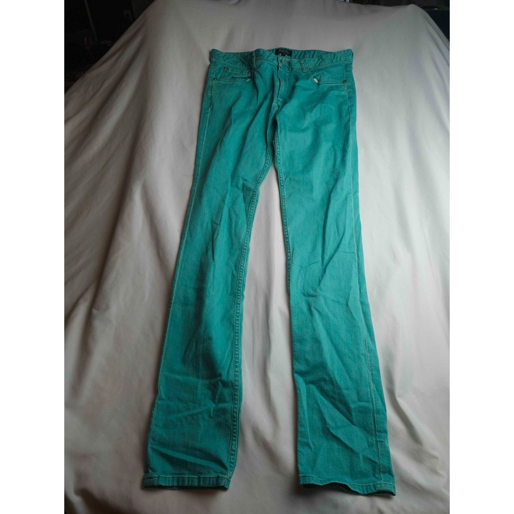 APC Jeans Womens Size 29 Green Straight Leg Mod Cotton Blend Normcore Preppy
